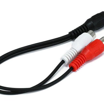 Cable adaptador audio RCA macho a 2 RCA macho de 6 pulgadas