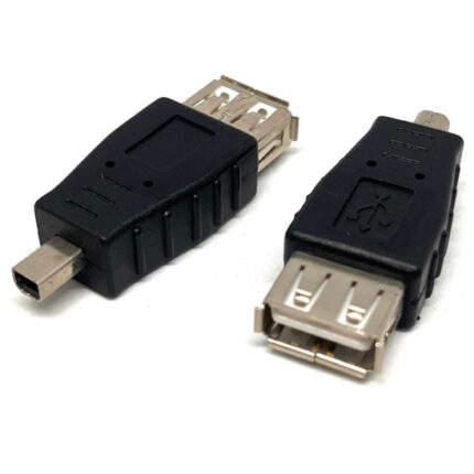 Adaptador USB 2.0 A a USB mini de 4 pines hembra/macho