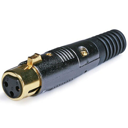 Conector XLR hembra con pines laminados en oro