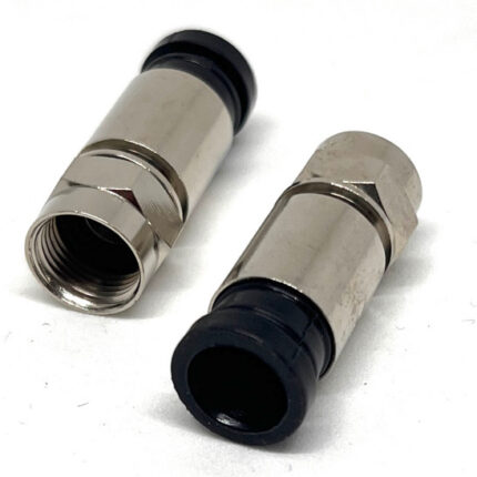 Conector tipo F RG6 negro