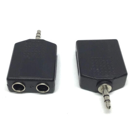 Conector adaptador audio 3.5 macho Stereo a 2 x 1/4 hembra stereo