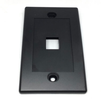 Placa 1 puerto negra premium