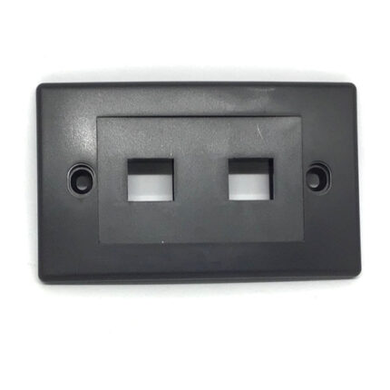 Placa 2 puerto negra premium