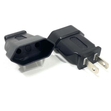 Adaptador AC Europa hembra a Americano macho no polarizado 10 amp