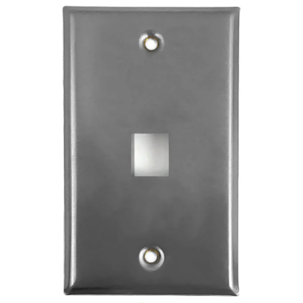 Placa Acero Inoxidable 1 puerto Keystone