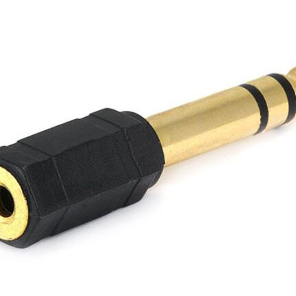Conector adaptador audio 1/4 Stereo plug a 3.5mm Stereo jack