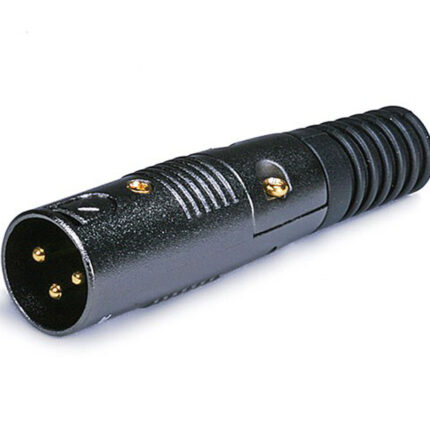 Conector XLR macho con pines laminados en oro