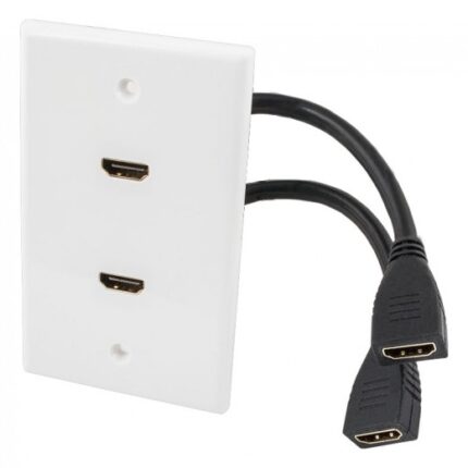 Placa HDMI 2 puertos con cable 6 pulgadas