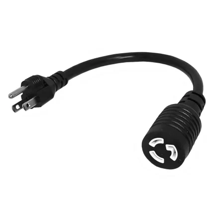 Cable de Poder AC L5-15R a 5-15P 1 pie 14 AWG