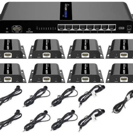 Extensor Splitter HDMI 1X8 HD sobre UTP Cat6 Kit 120mts 1080HD 60Hz